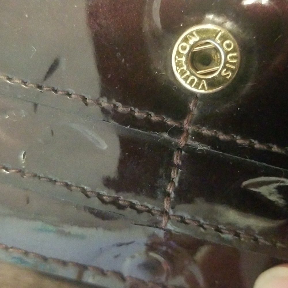 Louis Vuitton Vernis Monogram Long Snap Leather Merlot Burgundy Embossed Wallet - Picture 7 of 17